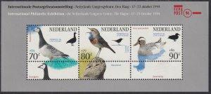 Sc# B679a Netherlands 1994 Birds MNH souvenir sheet S/S CV $3.75