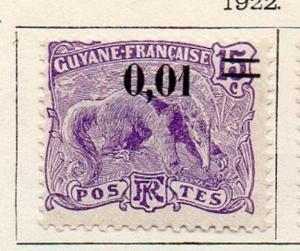 French Guiana 1922 Early Issue Fine Mint Hinged 0,01. 103536