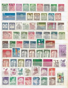 Germany 169 Diff. Commemoratives, Definitives & a Souvenir Sheet 1951-1992 Used