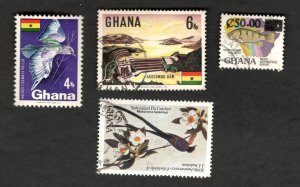 Ghana Sc #1092 #980 #292 used stamps + Sc #291 MNH