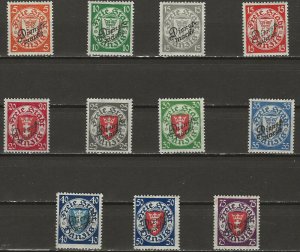 Danzig O42-O52 Mint Hinged, Lightly Hinged (416825)