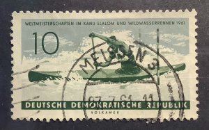 Germany DDR 1961 Scott 561 used - 10pf,  World Canoe Championships