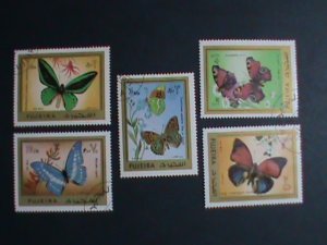 FUJEIRA STAMP- COLORFUL BEAUTIFUL LOVELY BUTTERFLY  LARGE CTO STAMPS-VERY FINE