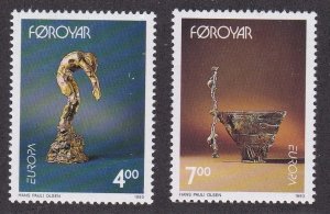 Faroe Islands # 252-255, Europa - Sculptures, Mint NH, 1/2 Cat.