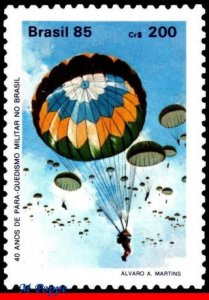 1974 BRAZIL 1985 BRAZILIAN PARATROOPS, PARACHUTES, MI# 2094 RHM C-1442, MNH