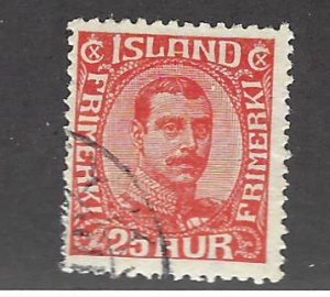 Iceland SC#121 Used Fine SCV$62.50...Worth a Close Look!