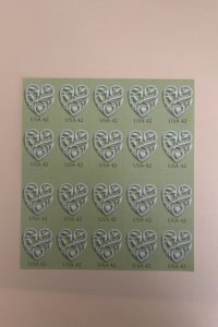 Scott 4271a Hearts MNH SHEET