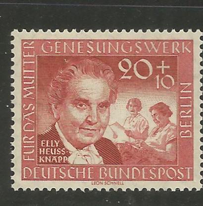 BERLIN, 9NB20, MNH, ELLY HEUSS-KNAPP