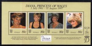 Tuvalu 762 Princess Diana Souvenir Sheet MNH VF