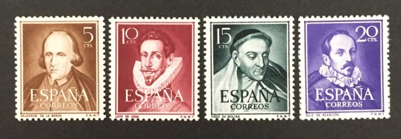 Spain 1950-3 #772-4, Portraits, MNH.