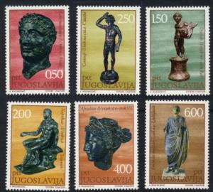 Yugoslavia #1074-79 MLH cpl statues