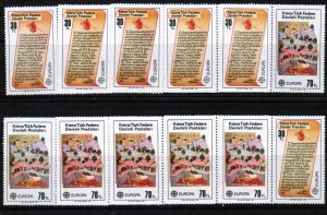 TURKISH CYPRUS 1982 - EUROPA 10 SETS- UMM PIECES