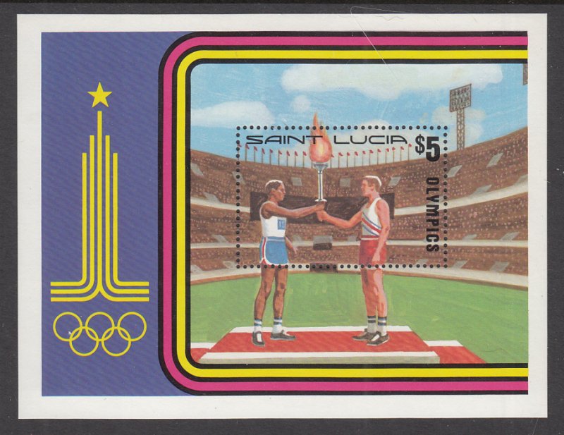 St Lucia 520 Summer Olympics Souvenir Sheet MNH VF