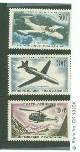 France #C34-C36 Unused Single (Complete Set)