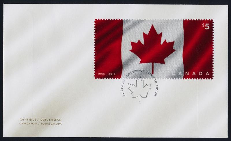 Canada 2808 on FDC -  50th Anniversary of the Canadian Flag