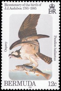 Bermuda 1985 Sc 465-468 Birds Osprey Heron Egret Bluebird CV $14