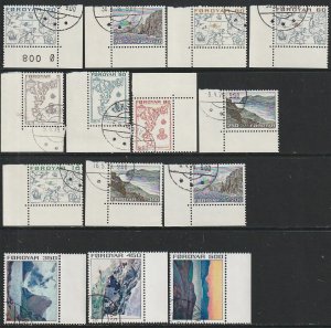 1975 Faroe Islands - Sc 7-20 - used VF - 14 single - First Issues