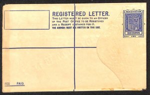 26824 - MAURITIUS  - Postal History - Registered  STATIONERY  COVER - SPECIMEN