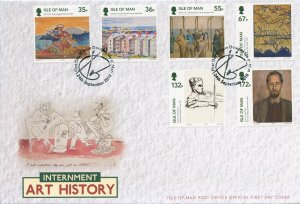 Isle of Man IOM Stamps 2010 FDC Internment Art History Paintings WW2 WWII 6v Set