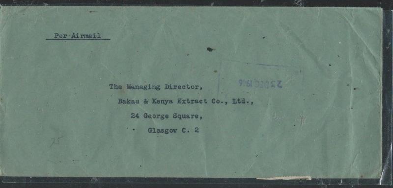 NORTH BORNEO  (P0209B) 1946 BMA 15CX17+10C X2 A/M  TO SCOTLAND