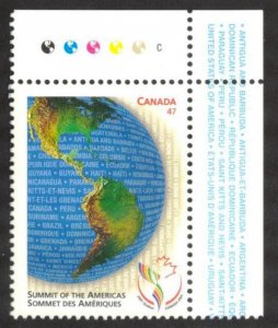 Canada 2001 Summit conference Maps  Mi.1979 MNH