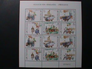 ​CHINA-MACAU STAMPS-1998-SC#909-14-MACAU STREET VENDORS  MNH-SHEET VERY FINE