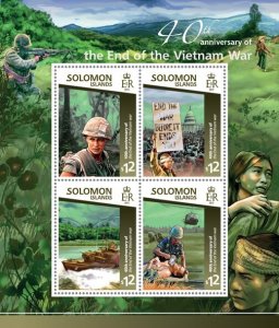 SOLOMON IS. - 2015 - End of Vietnam War - Perf 4v Sheet - Mint Never Hinged