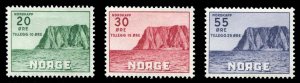 Norway #B54-56 Cat$52, 1953 North Cape, set of three, hinged