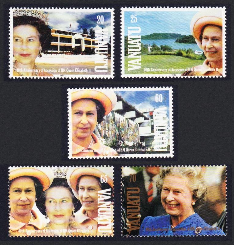 Vanuatu 40th Anniversary of Queen Elizabeth II's Accession 5v SG#587-591