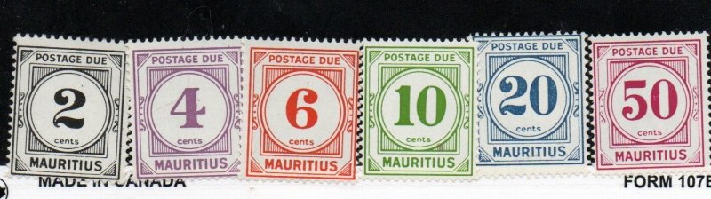 Mauritius J8-J13 Set  Mint Never Hinged