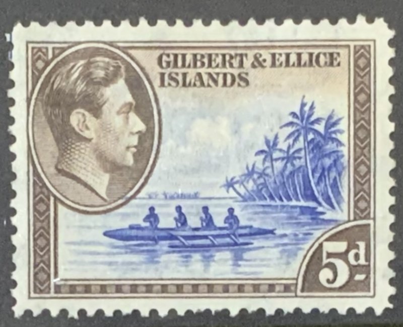 GILBERT & ELLICE ISLANDS 1939 5d SG490 LIGHTLY MOUNTED MINT