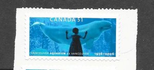 WHALES - CANADA #2157  SELFSTICK ON BACKING  MNH