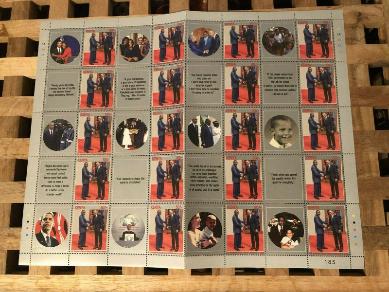 Kenya Famous People Stamps 2017 MNH President Barack Obama State Visit 20v M/S 