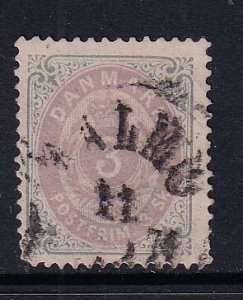 Denmark 1871  - Arms 3s -  VF-Used # 17