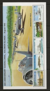 Thematic Stamps  Naval. Solomon Is 1992 Guadalcanal sheet of 5 sg.733-7 MNH