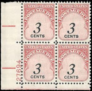 US  - J91 - Plate Block - MNH - SCV-0.60