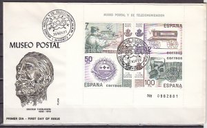 Spain, Scott cat. 2275. Madrid Postal Museum s/sheet. First day cover. ^