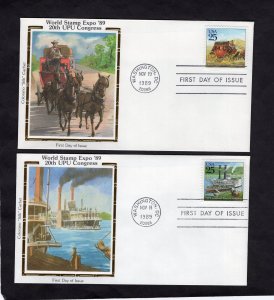 2434-2437 UPU Congress, FDC set/4 Colorano Silk