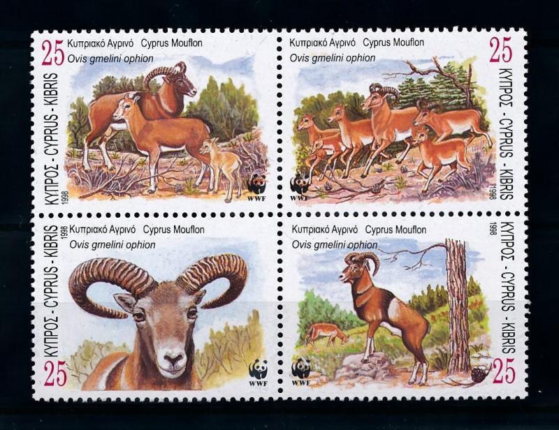 [79157] Cyprus 1998 Wild Life Mouflon WWF  MNH