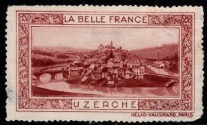 1930's France La Belle Tourism Poster Stamp Uzerche Unused No Gum