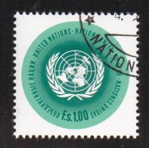 United Nations Geneva  #11  cancelled  1969  birds in flight  1fr