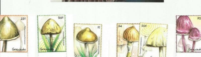 GRENADA  2009 MUSHROOMS SCOTT 3709-14  MNH COMPLETE SET