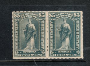 USA #R192a Very Fine Mint Surcharge Omitted Unused (No Gum) Pair **With Cert.**