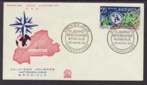 Burkina Faso 95 Meterology 1962 U/A FDC