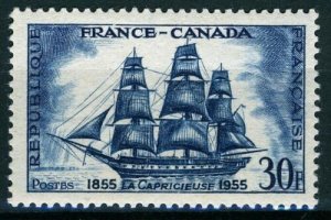 FRANCE SC#773 Corvette La Capricieuse Voyage to Canada (1955) MNH