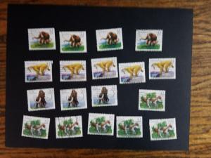 US Stamps Prehistoric Animals Scott 2422-25 & 3077 -3080a First Day Presentation