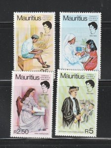 Mauritius 502-505 Set MNH Helen Keller