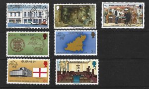 Great Britain Guernsey Mini Lot of 7 Stamps 2019 CV $1.75