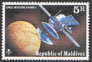 Maldives 660, 661, MNH. Michel 678,679 Bl.20. Viking I US Mars Mission, 1976.