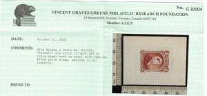 Newfoundland #33DP M & P #33-TC2 Extra Fine Goodall Die Proof *With Certificate*